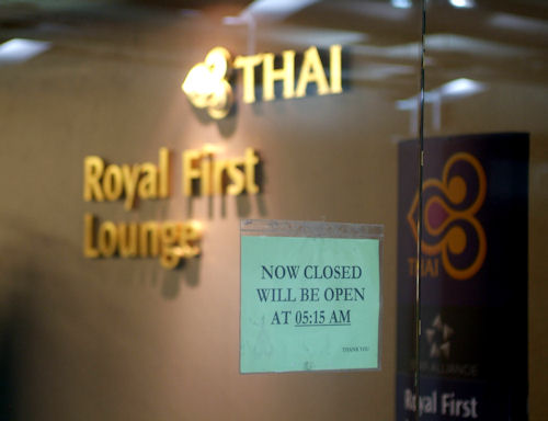 Thai Airways Lounge at BKK - Closed
