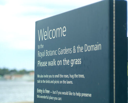 Entrance to the Royal Botanical Gardens, Sydney