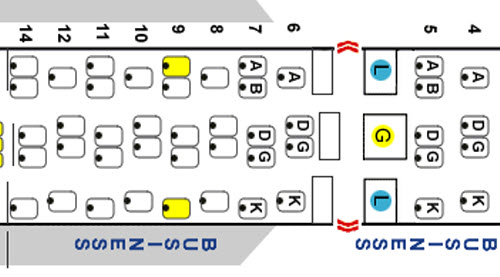 Swiss Airbus 333 seat map