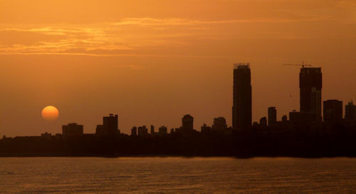 Sunset in Mumbai, India