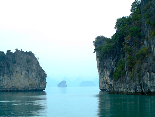 Stone islands in Halong Bay, Vietnam