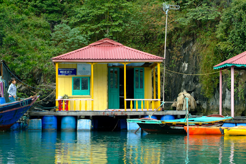 Floating house in Halong Bay