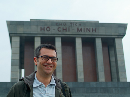 Matthew in front of Ho Chi Minh's Mausoleum